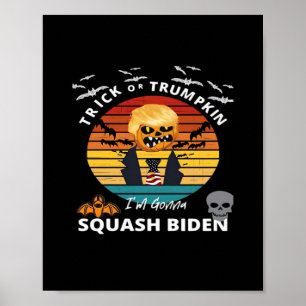 Poster Truque De Halloween Ou Trumpkin Horror Figurino Cl