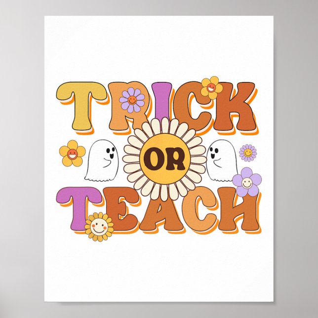Poster Truque De Retrô Ou Ensino Professor Fantasma Hallo (Frente)