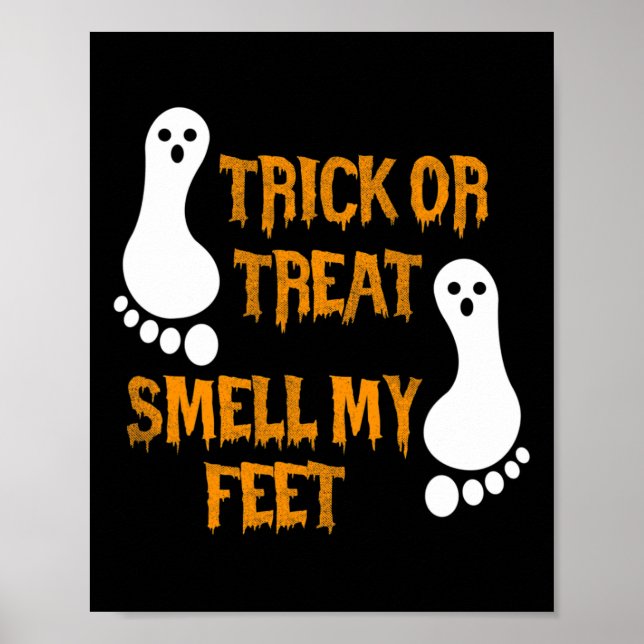 Poster Truque Divertido ou Tratado cheira meu Feet Hallow (Frente)