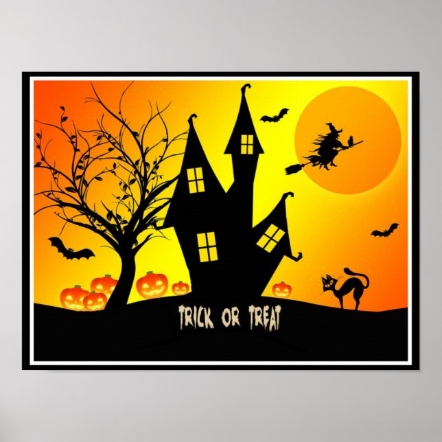 Poster Truque ou brinde, Noite de Halloween... (Frente)