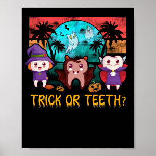 Poster Truque Ou Dentista Dentista Halloween Dental