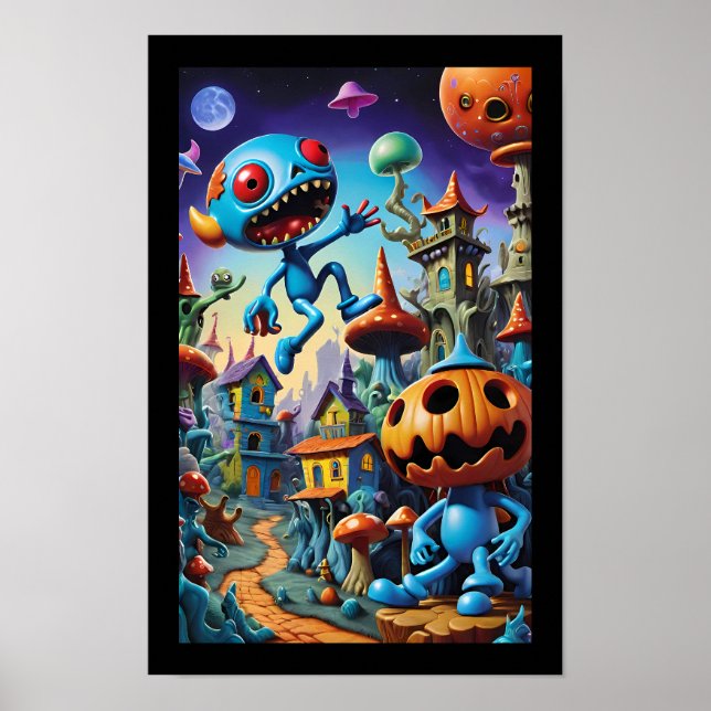 Poster Truque ou Shroom - Ken Gage Fantasy Art (Frente)
