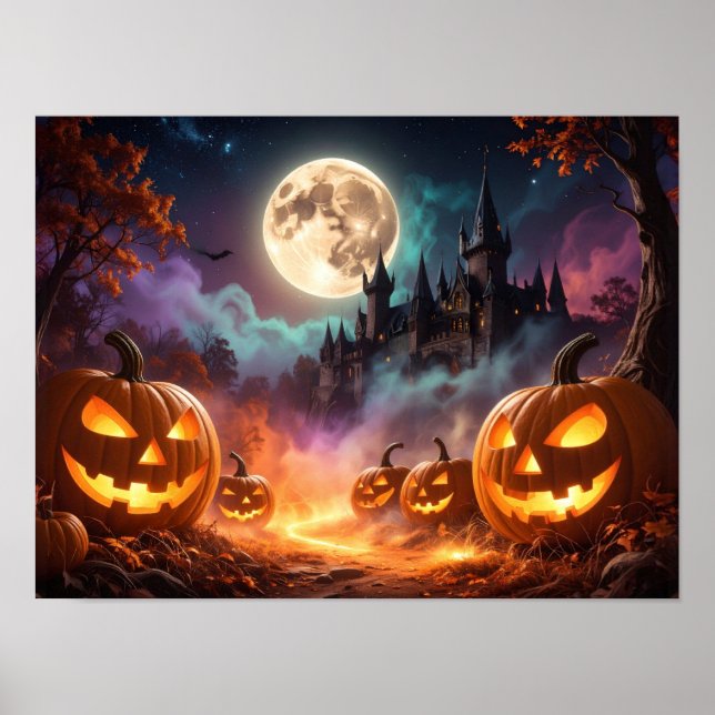 Poster Truque ou tratamento de festas de Halloween (Frente)