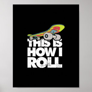 Poster Truques de Skateboard Halfpipe - Skate Esportes Ra