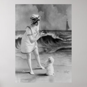 Póster Truques do animal de estimação do beira-mar, 191