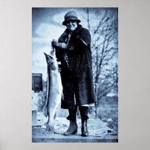 Poster Truta realmente grande da pesca do Flapper do