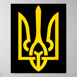 Poster Tryzub Símbolo da Ucrânia 