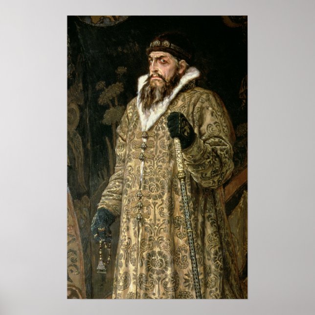 Poster Tsar Ivan IV Vasilyevich "o Terrível" 1897 (Frente)