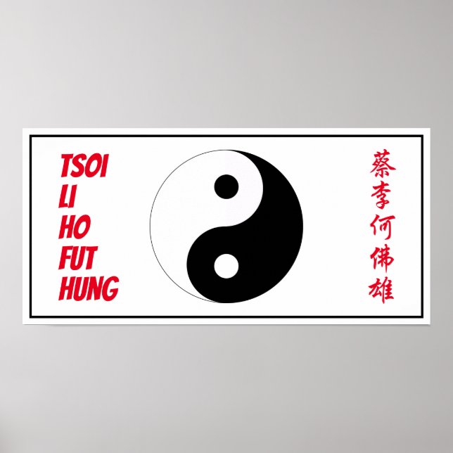 Poster Tsoi Li Ho Fut Hung Kung Fu San cinco famílias (Frente)