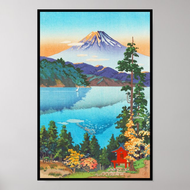Póster Tsuchiya Koitsu Lake Ashi nas Colinas de Hakone (Frente)