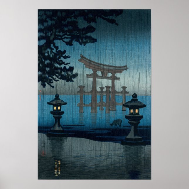 Poster Tsuchiya Koitsu - Miyajima na Chuva (Frente)