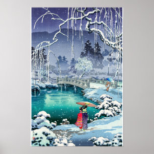 Poster Tsuchiya Koitsu - Neve Primavera em Maruyama
