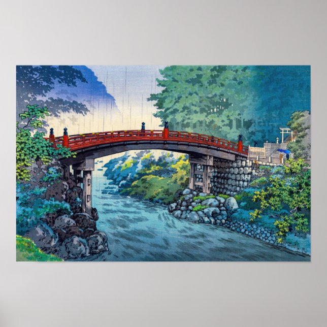 Poster Tsuchiya Koitsu - Ponte Sagrada em Nikko (Frente)