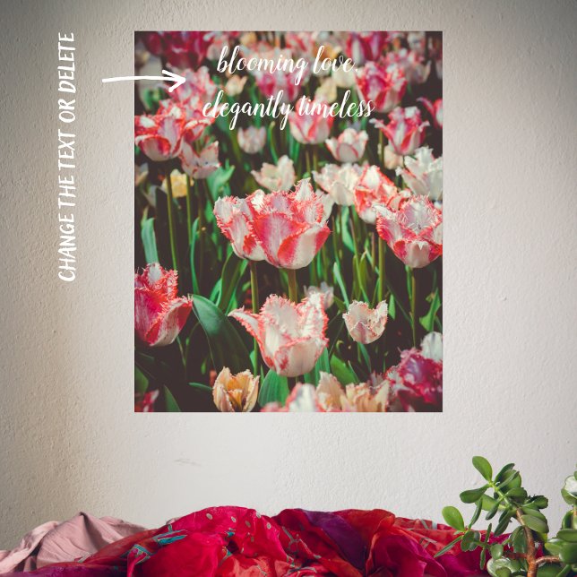 Poster Ttulipas cor-de-rosa com estilo de vindima (Criador carregado)