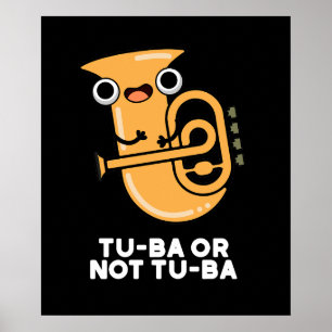 Poster Tu-ba ou não Tu-ba Shakespeare Pun Dark BG