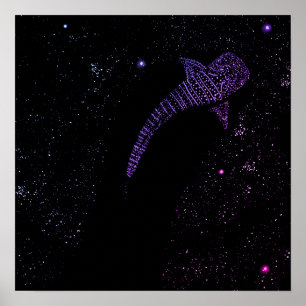 Poster Tubarão-baleia espacial