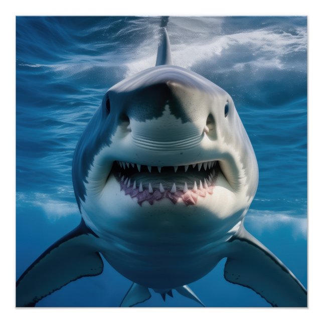Póster Tubarão Branco (Frente)