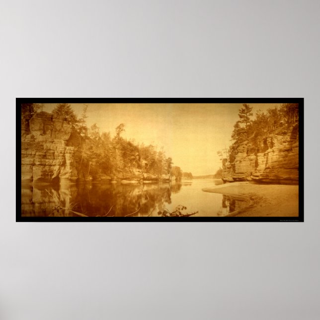 Póster Tubarão do Wisconsin Dells Foto 1894 (Frente)