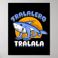 Tubarão Engraçado Tralalero Tralala Moderno Cérebr