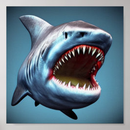 Poster Tubarão Grande Como Tubarão