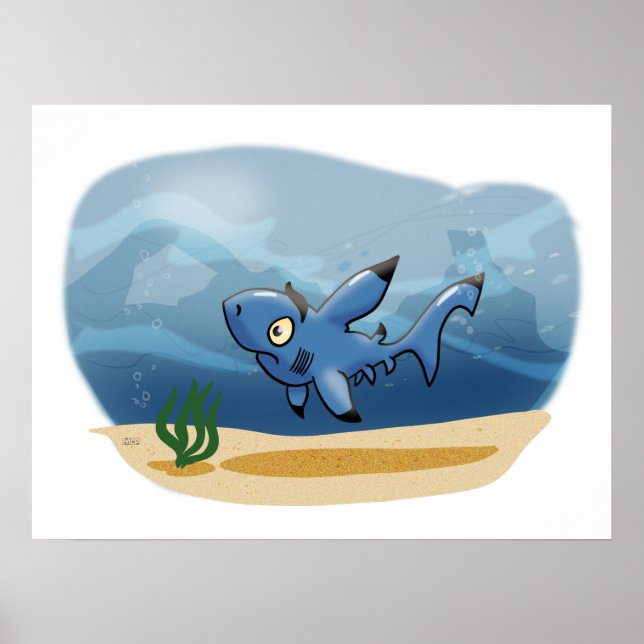 Poster Tubarão Preocupado (Frente)