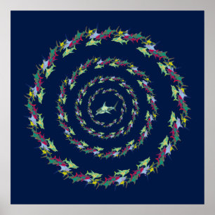 Póster tubarões mandala