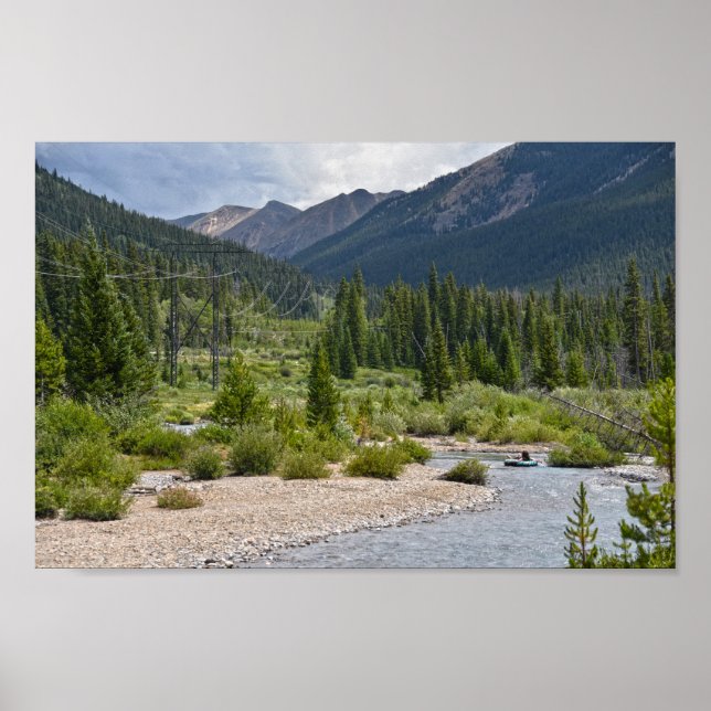 Poster Tubing no rio Cobra, Colorado (Frente)