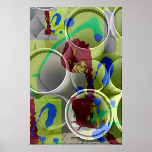 Póster Tubulações coloridas
