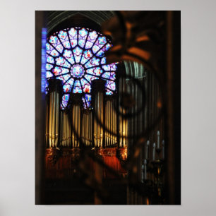 Poster Tubulações de órgão de Notre Dame