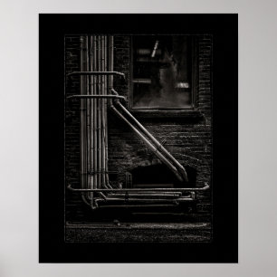Poster Tubulações de viela nº 2 com borda