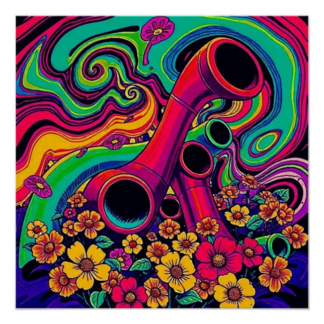 Póster Tubular Floral 3 (Frente)