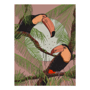 Póster Tucanos Vintage