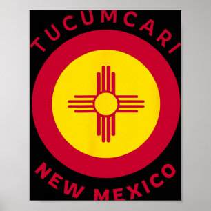 Poster Tucari Novo México Nm Bandeira Zia Lembrança 