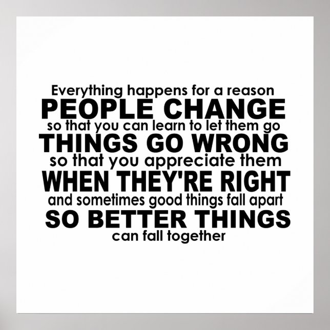 Poster Tudo acontece por um motivo de inspiração (Frente)