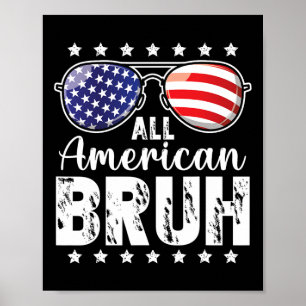 Poster Tudo Americano Cara 4 De Julho Garotos Patrióticos