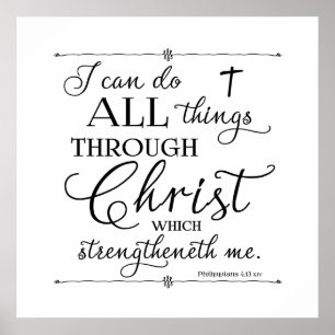 Póster Tudo através do Cristo - Philippians 4:13