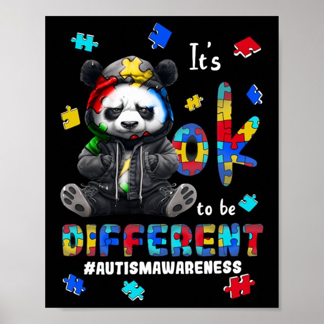 Poster Tudo Bem Ser Diferente Panda Autismo  (Frente)