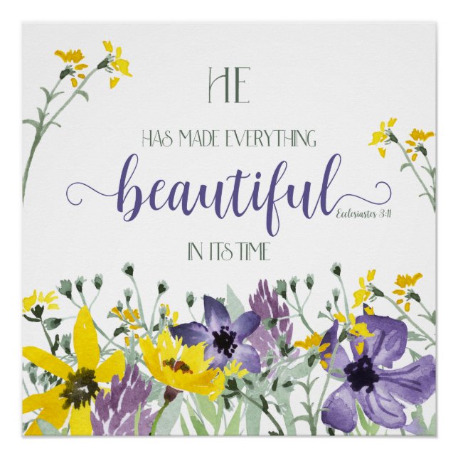 Póster Tudo é Bello - Ecc 3:11 (Frente)