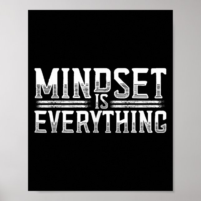 Poster Tudo É Motivação De Mente Inspiracional Mindset (Frente)