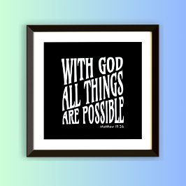 Poster Tudo É Possível: Matthew 19:26