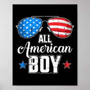 Poster Tudo Menino Americano Bandeira dos EUA Óculos de S