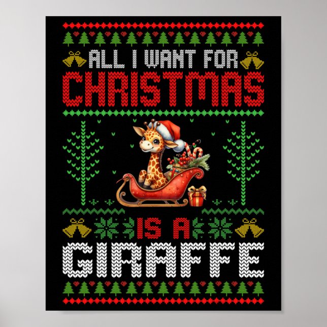Poster Tudo O Que Eu Quero É Uma Girafa... (Frente)