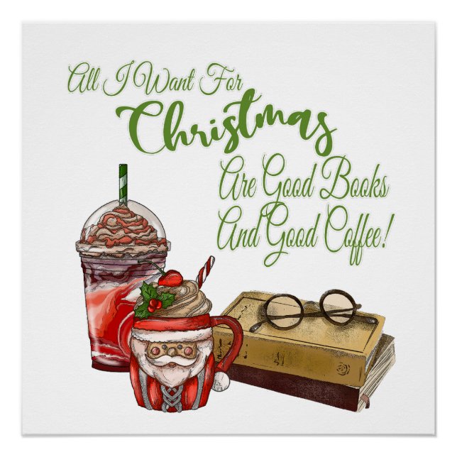 Póster Tudo O Que Eu Quero Para O Natal São Boas Livros (Frente)