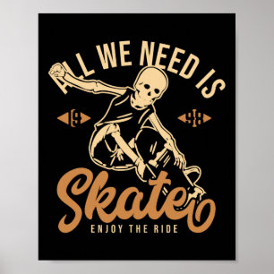 Poster Tudo O Que Precisamos É Skate Aproveite A Viagem 1