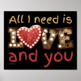 Poster TUDO O QUE PRECISO É AMOR... E você, doce presente