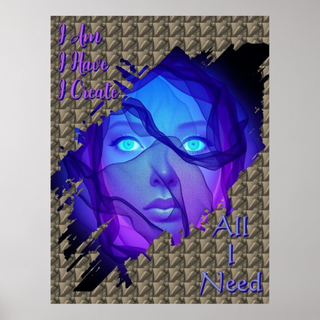 Poster Tudo o que preciso - Mantra - IA Fantasy Digital A (Frente)