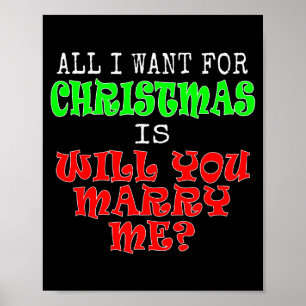Poster Tudo O Que Quero No Natal É Você Me Casar 