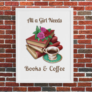 Poster Tudo o que uma Garota Precisa   Livros e Café