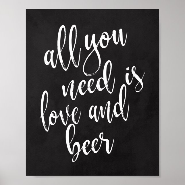 Poster Tudo o que Você Precisa é Amor e Cerveja Sinal de  (Frente)