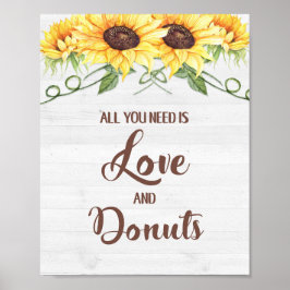 Poster Tudo o que Você Precisa é Amor e Donuts Sinal de G